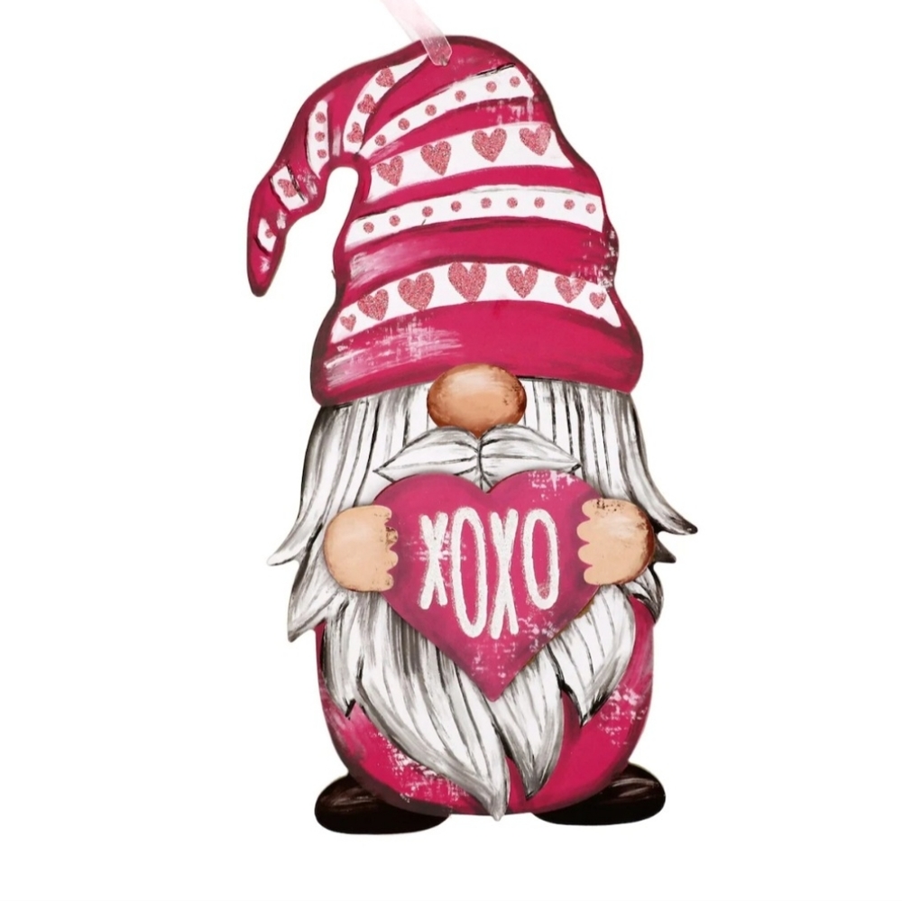 Pink XoXo Gnome Sign